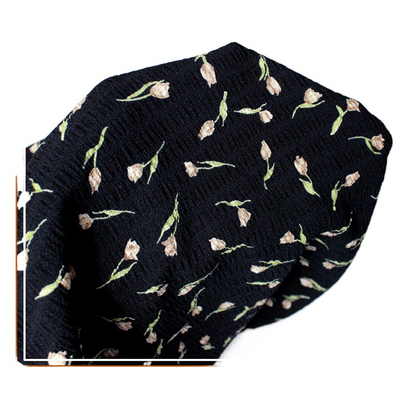 Style striped printed fabric small floral fabric Lady's clothing dress strap small skirt new popular pattern