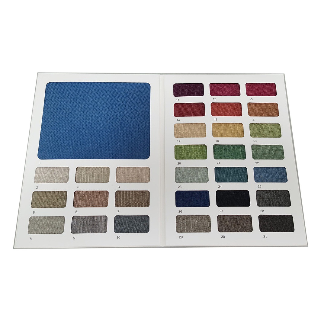 Spot Folded Fabric Color Card Manufacturer Textile Curtain Fabric Leather Color Plate Sample Card Sticker Printing