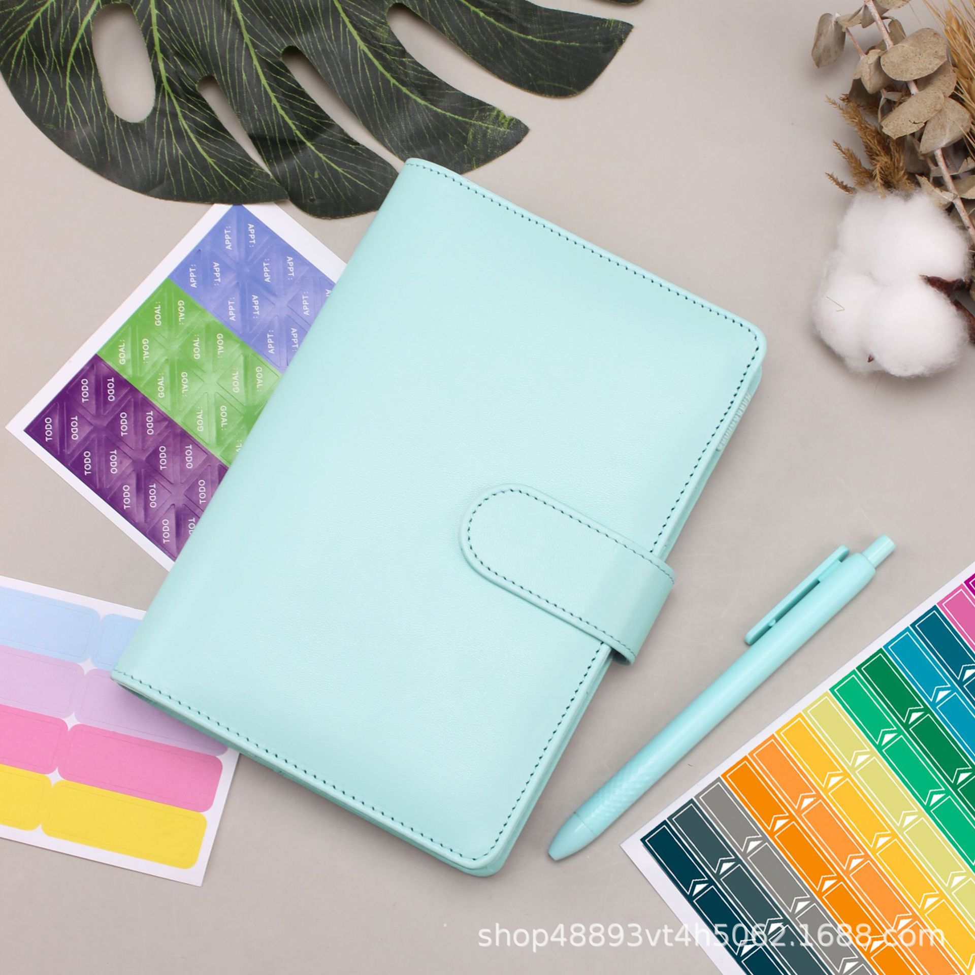 Picture of Macaron A6 Binder Accounting Notebook Planner Cash Budget Planner Japanese and Korean Cute Style