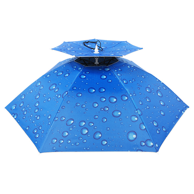 Picture of Large wholesale double-layer wind-resistant sturdy umbrella cap large folding dual-use sturdy sunshade umbrella custom advertising