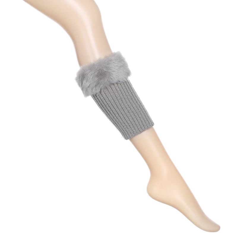 Cross-border autumn and winter warm short wool foot cover wool socks boots knitted leg warm leg cover calf cover manufacturers straight