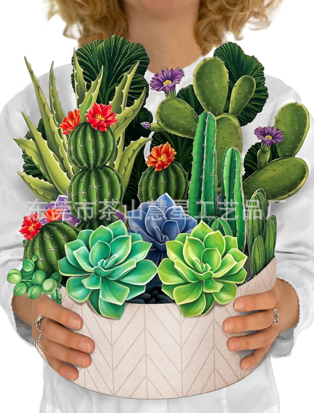 Picture of 3D Greeting Card Valentine's Day Mother's Day Paper Hand-Held Flowers Thank You Blessing Gift Manufacturer Wholesale Holiday Limited Edition
