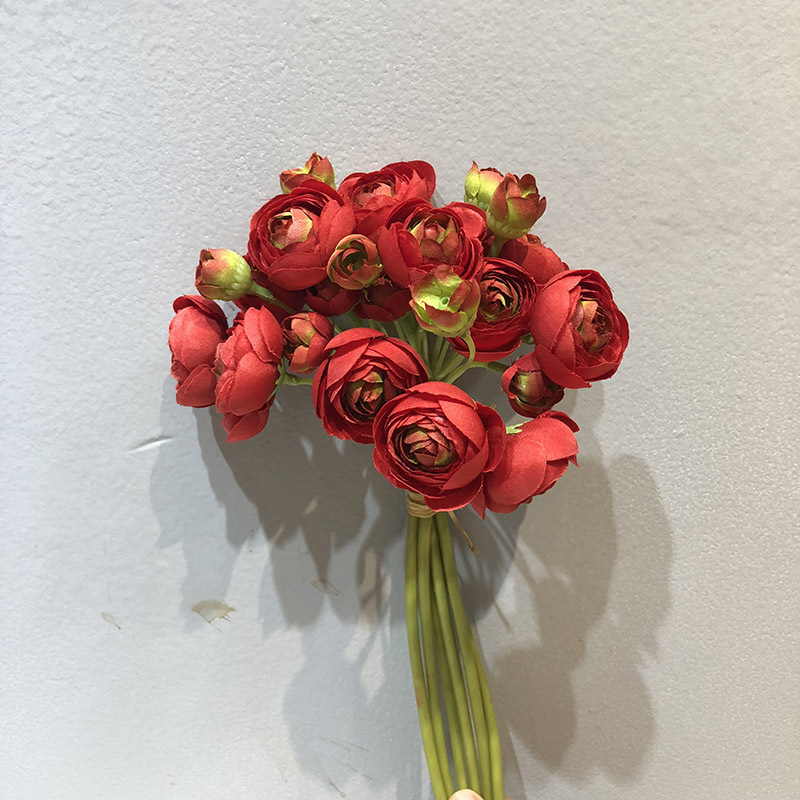 Picture of Simulation Mini Lulian bouquet small tea rose rose decoration bride hand silk flower home decoration flower