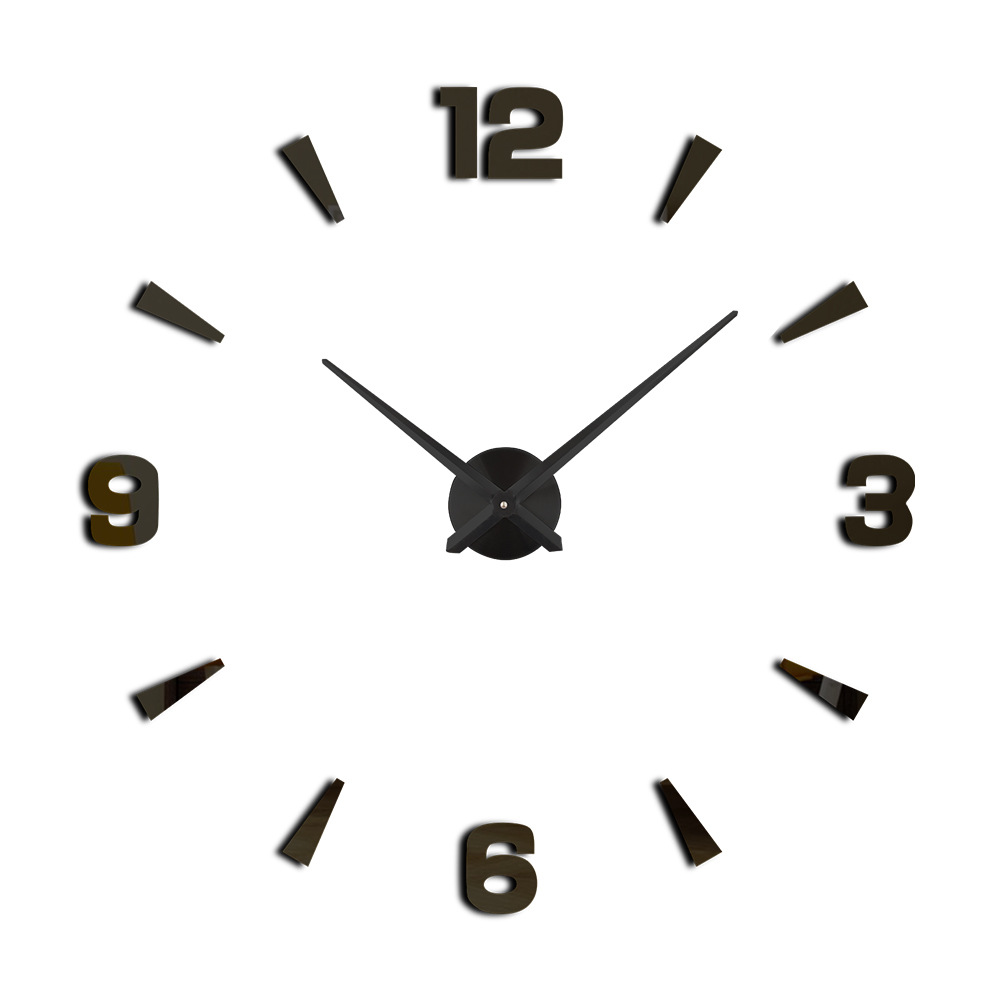 2023 cross-border new 3D creative digital clock Wall watch color DIY living room decoration wall clock large Wall watch