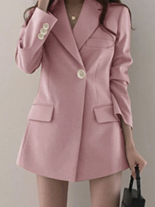 Picture of Black Casual 2025 New Spring and Autumn Korean Style Elegant Suit Top Suit Jacket Women's High Sense