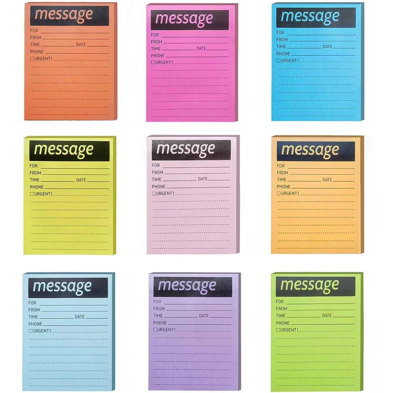 Cross-border phone message note book tearable sticky fluorescent color message sticky note creative DIY note