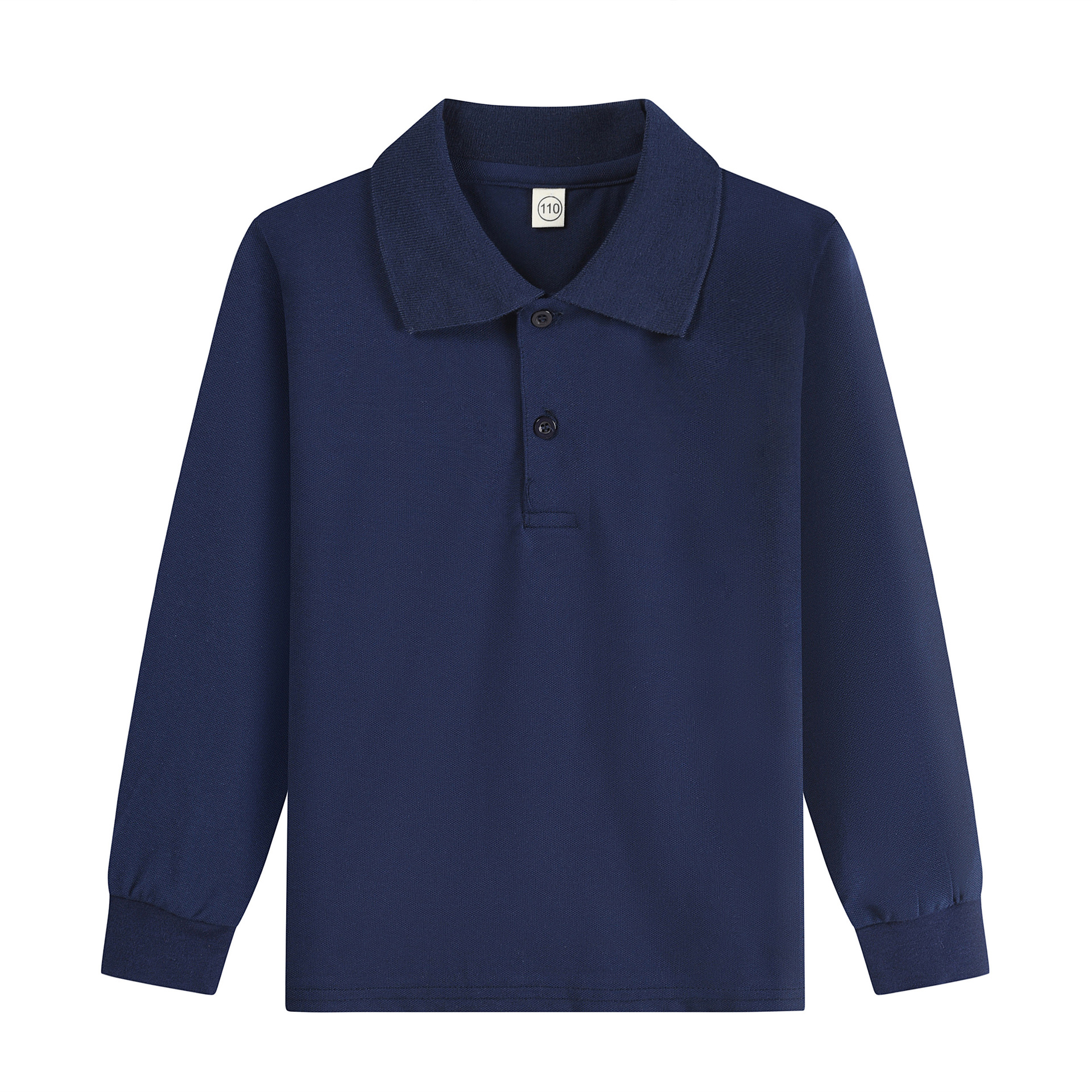 Picture of Boys' polo shirt long sleeve T-shirt children's cotton school uniforms girls lapel garden clothes White bottoming shirt a generation of hair