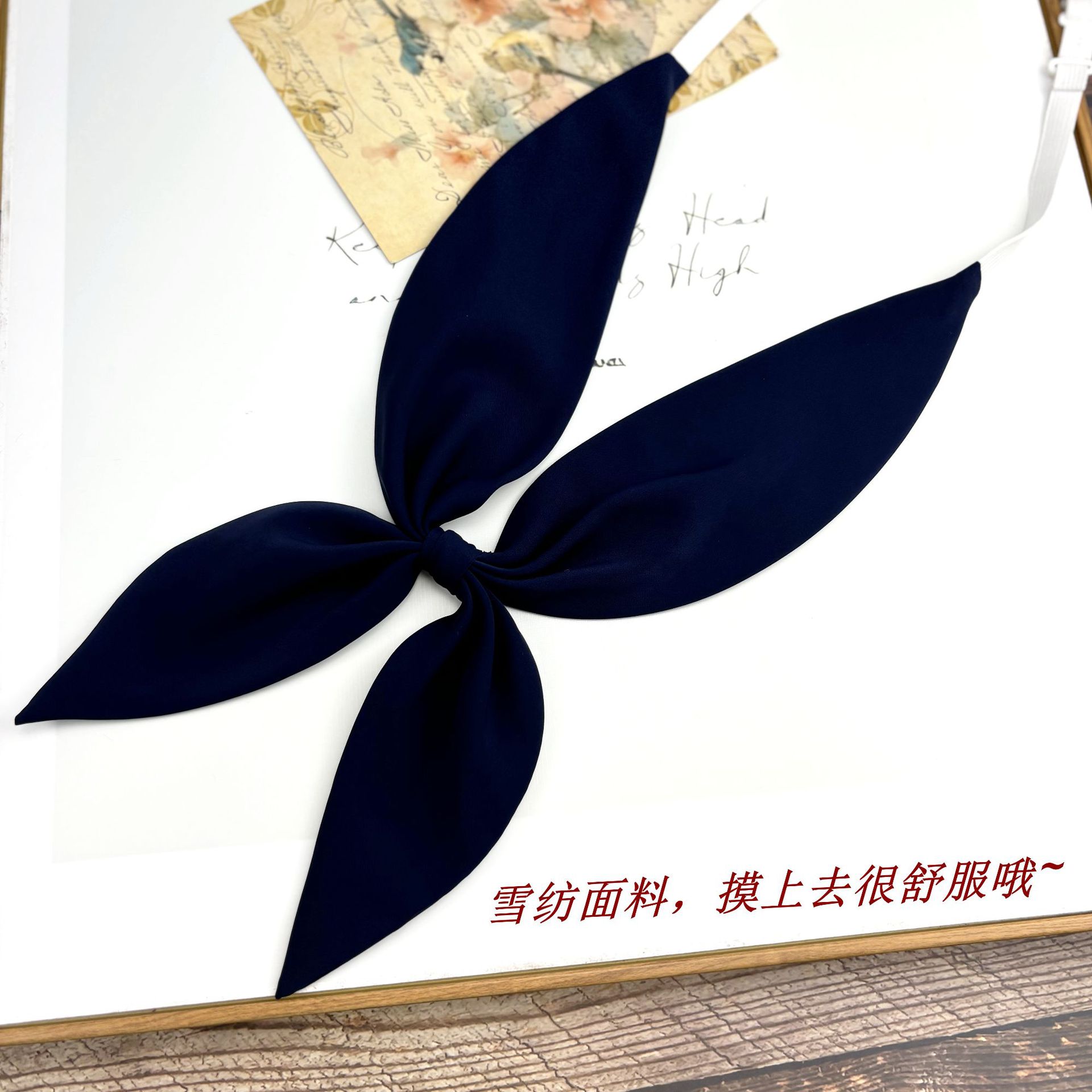 Picture of Goldfish Knot Jk Bow Tie Imitation Triangle Towel Free Slayer Suit Scarf Japanese Bow Uniform Collar wine red
