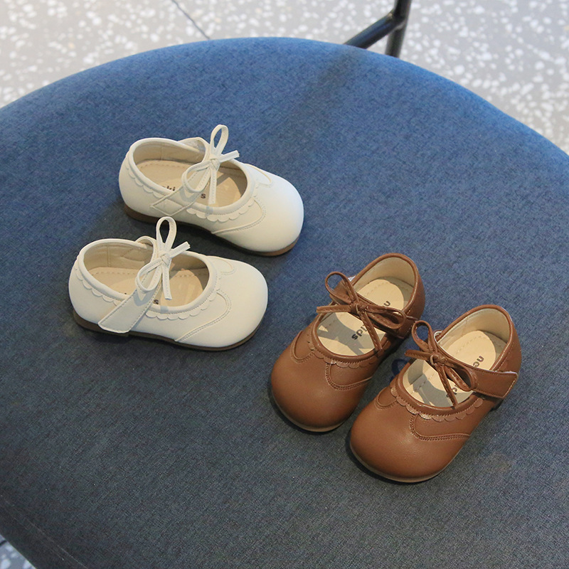Baby girl shoes autumn new breathable soft-soled girl princess shoes 1-2--3 years old baby non-slip leather shoes