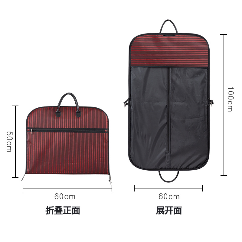 Picture of In-Stock Business Suit Bag Garment Dust Cover Handbag Hanging Clothing Storage Dustproof Cover Black Suit Bag Custom-Made