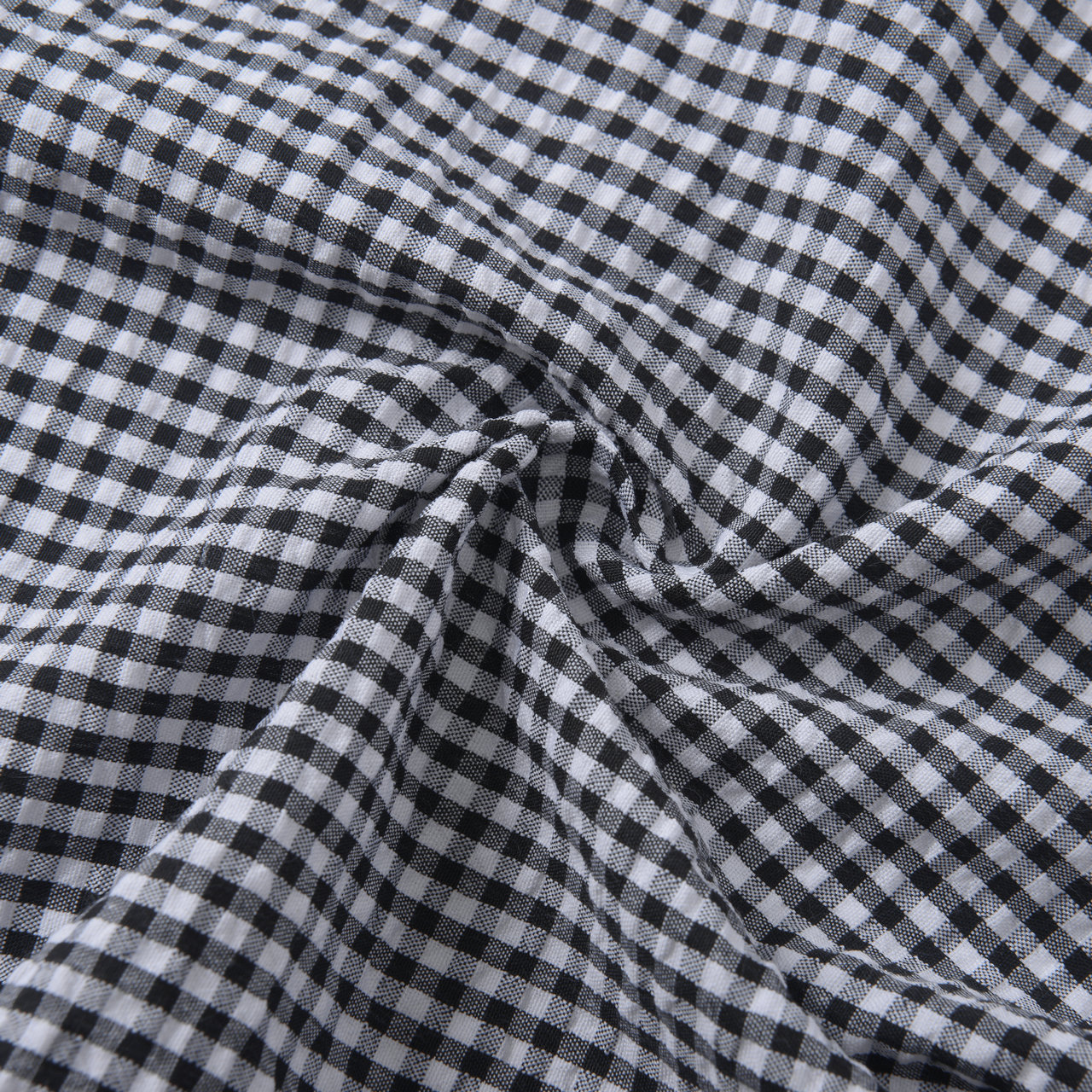 Picture of Polyester cotton yarn-dyed bubble plaid uniform shirt women's clothing children's clothing dress fabric bubble gauze plaid fabric