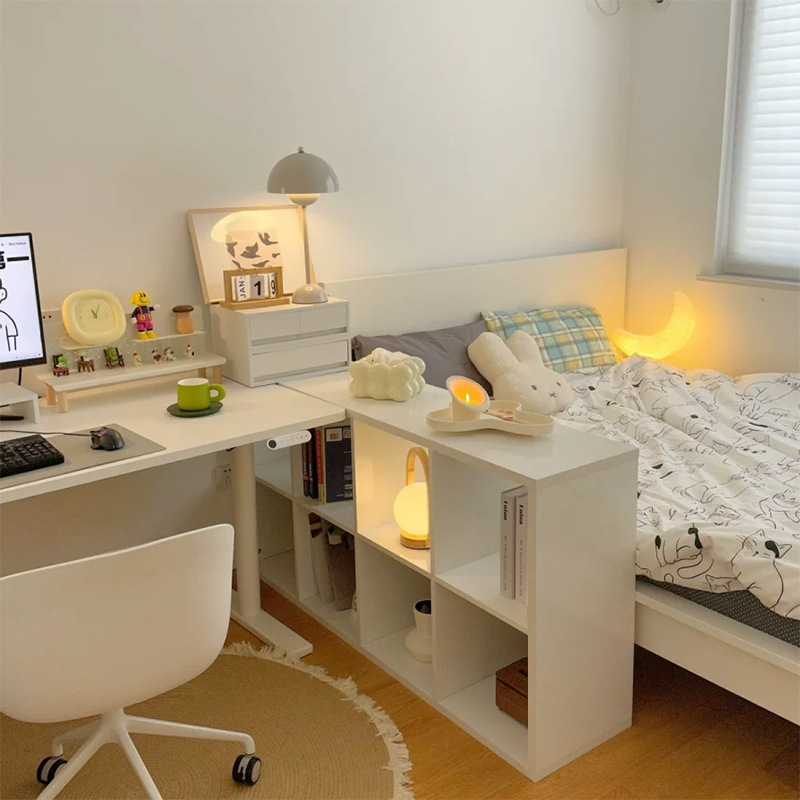 Lattice cabinets, bedside partition cabinets, white bookshelves, storage shelves, bookcases, storage cabinets, semi-enclosed cabinets, storage cabinets
