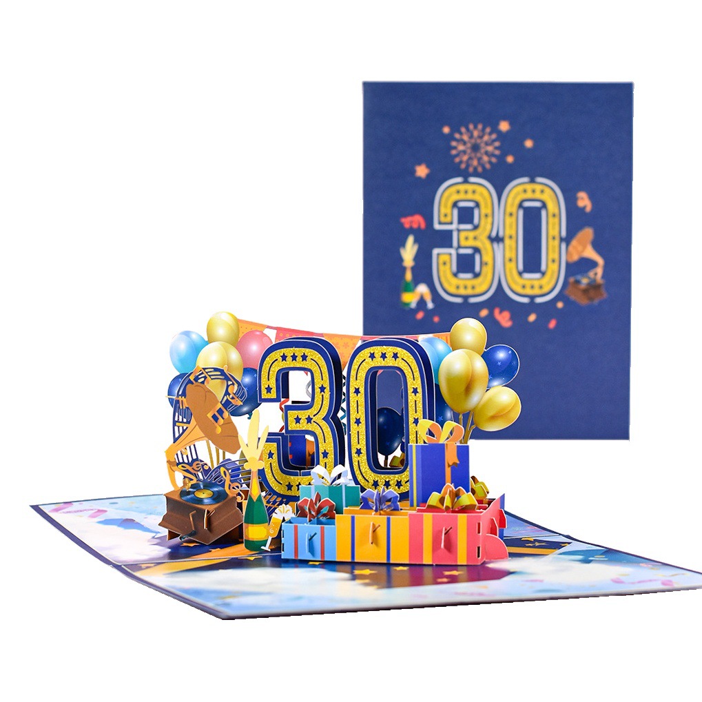 Creative birthday wedding anniversary entry anniversary greeting card 3D 3D handmade paper carving Amazon card wholesale