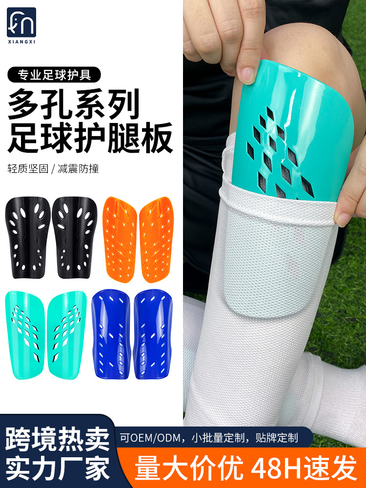 Amazon Porous Football Shin Guards for Adults, Lightweight and Breathable Competition Training Professional Protective Gear and Guards Customized
