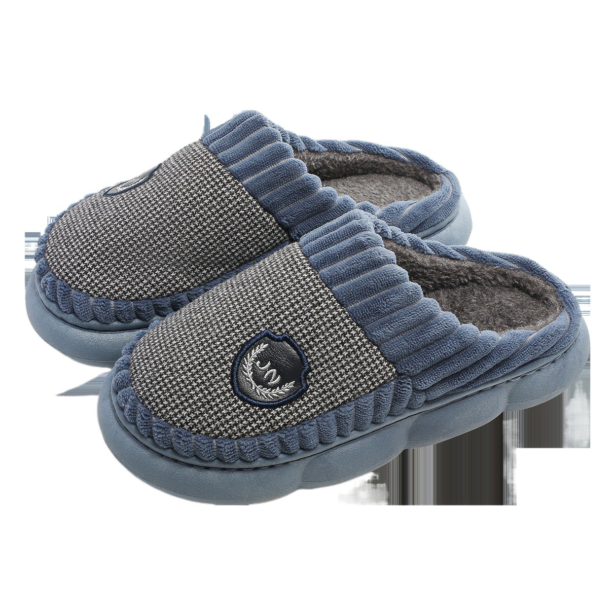 Lidani extra large cotton slippers men's autumn and winter indoor home non-slip 2025 new couple wool slippers men