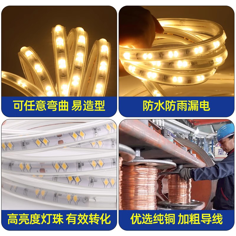 Picture of 36V Light Strip Led Super Bright Construction Site Tunnel Basement Engineering Outdoor Lighting 24V Waterproof Light Strip White Light Low Voltage