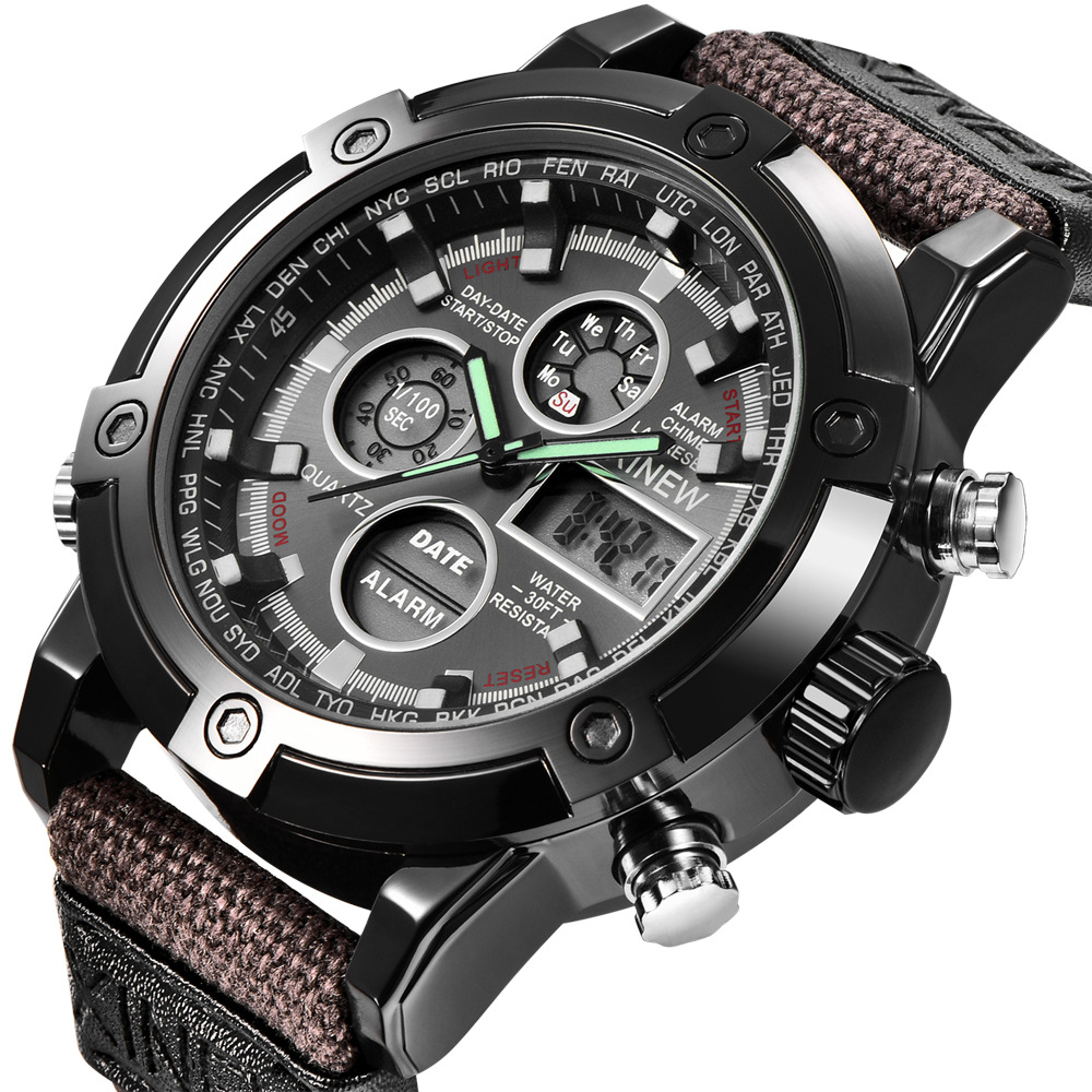 Men Brand Watches Men Nylon Band Chronograph Business Watch
