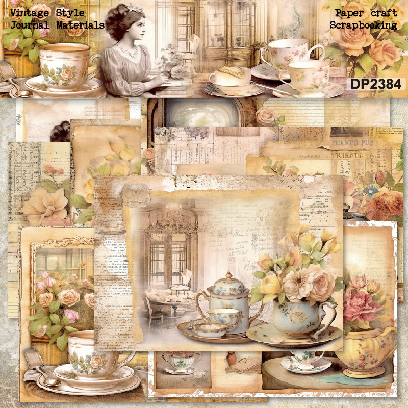 A5 single-sided pattern paper DIY album scrapbook Journal material paper card making background paper DP2384