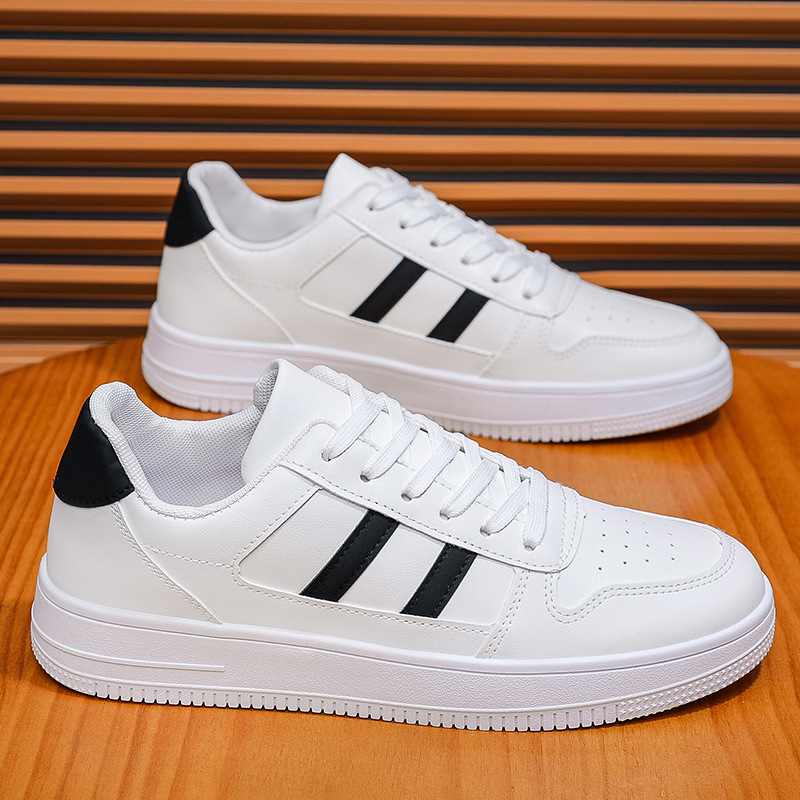 Small White Shoes Men's New Fashion Brand All-match Casual Board Shoes Flat Breathable Sports Soft Bottom Korean Style Height Increasing Shoes for Students