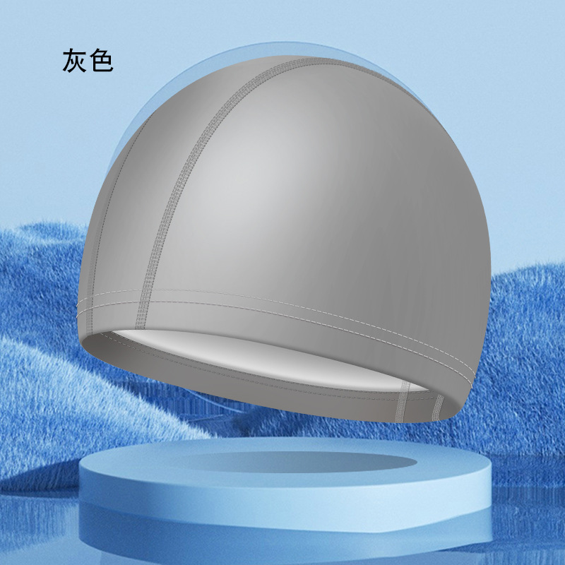 Picture of Children's swimming cap boys and girls waterproof head professional pu swimming cap cartoon pattern baby swimming cap wholesale