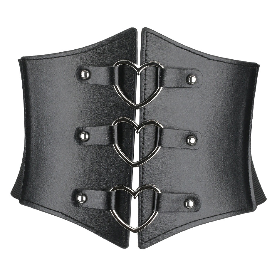 European and American Fashion Love Ultra-wide Waist Seal Women's Decorative Dress Shirt Nightclub Waist Elastic Elastic Belt Trendy