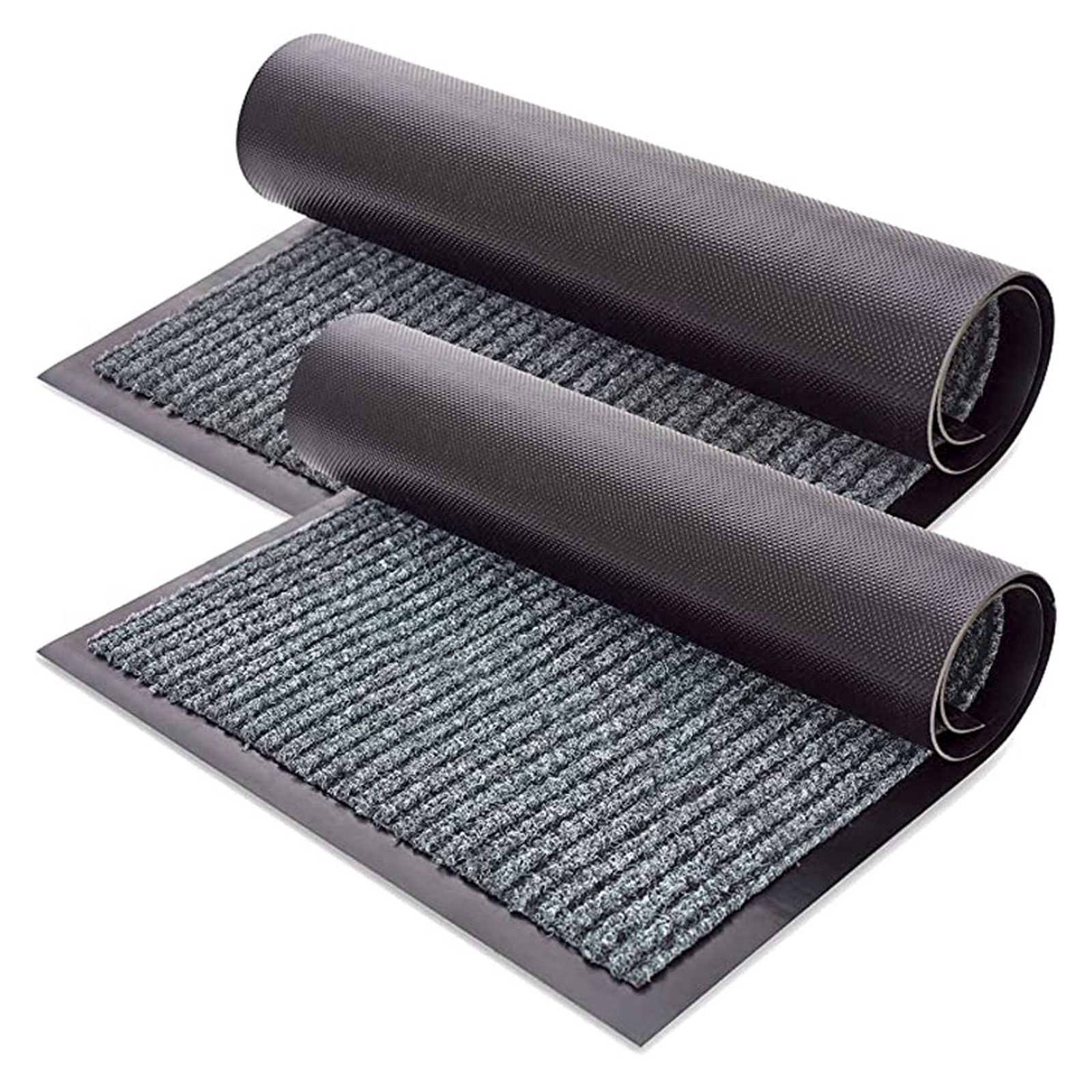 Picture of Pvc Double Stripesd Floor Mats, Door Non-Slip Mats, Absorbent Foot Mats, Commercial Hotel Entrance Door Carpet Bottom Mats, Door Mats