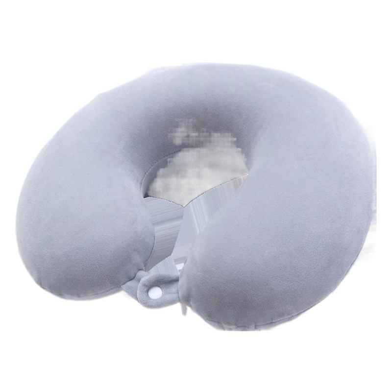 Solid color memory cotton U-shaped pillow round travel neck pillow memory cotton U-shaped pillow head wholesale printed logo