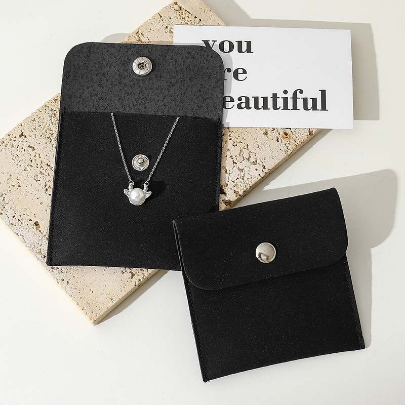 Picture of Multicolor Flannel Bag Jewelry Bag Snaps Thickened Bag Ring Necklace Anti-oxidation Jewelry Storage Bag Wholesale