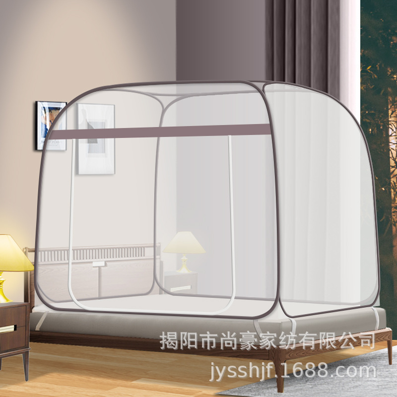 Picture of Yurt mosquito net installation-free foldable household 1.8M1.5M1.2M single door double door zipper foreign trade batch