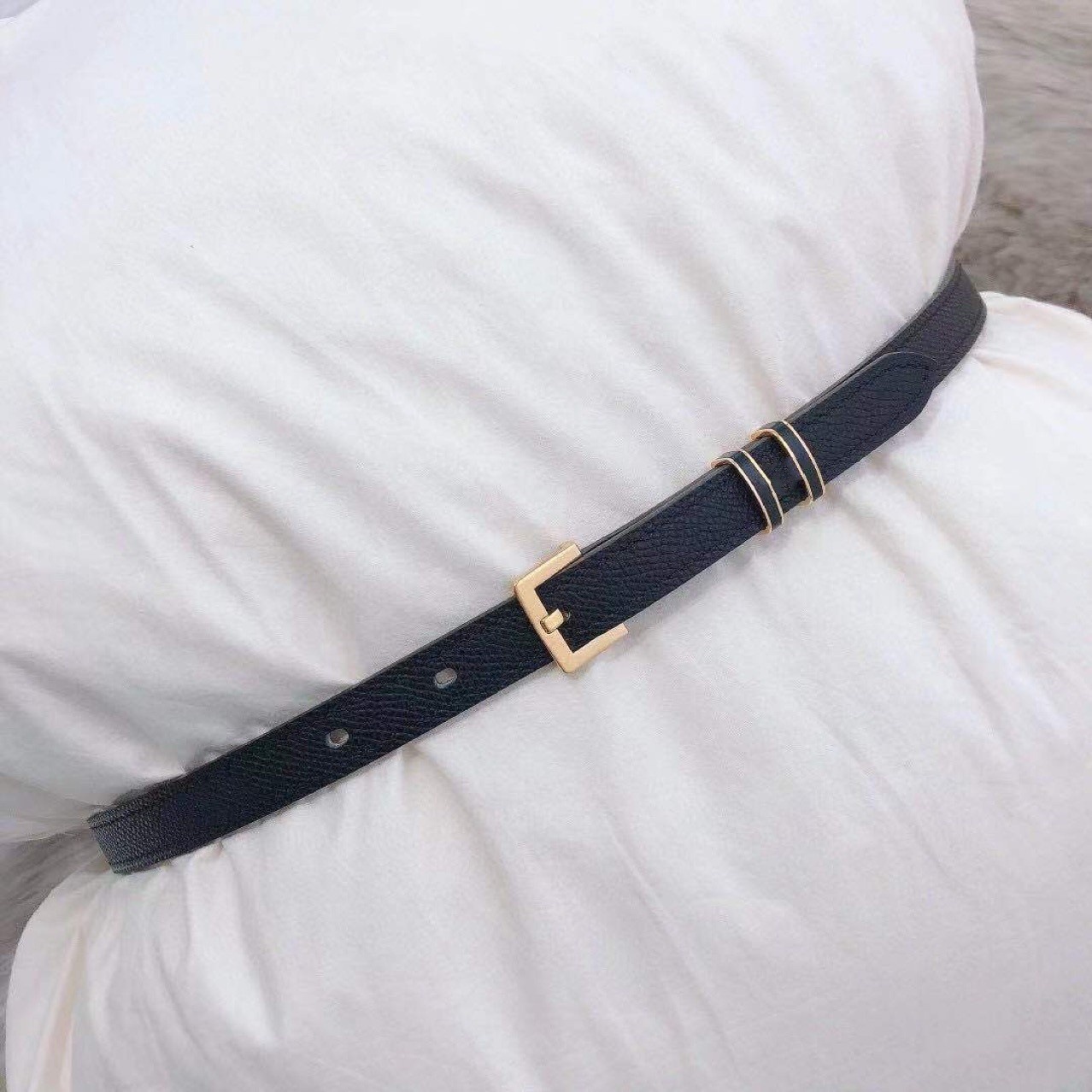 New Belt Women's Trouser Belt H Versatile Thin Narrow Version 1.5cm Pin Buckle Decorative Belt Women's Belt Jeans