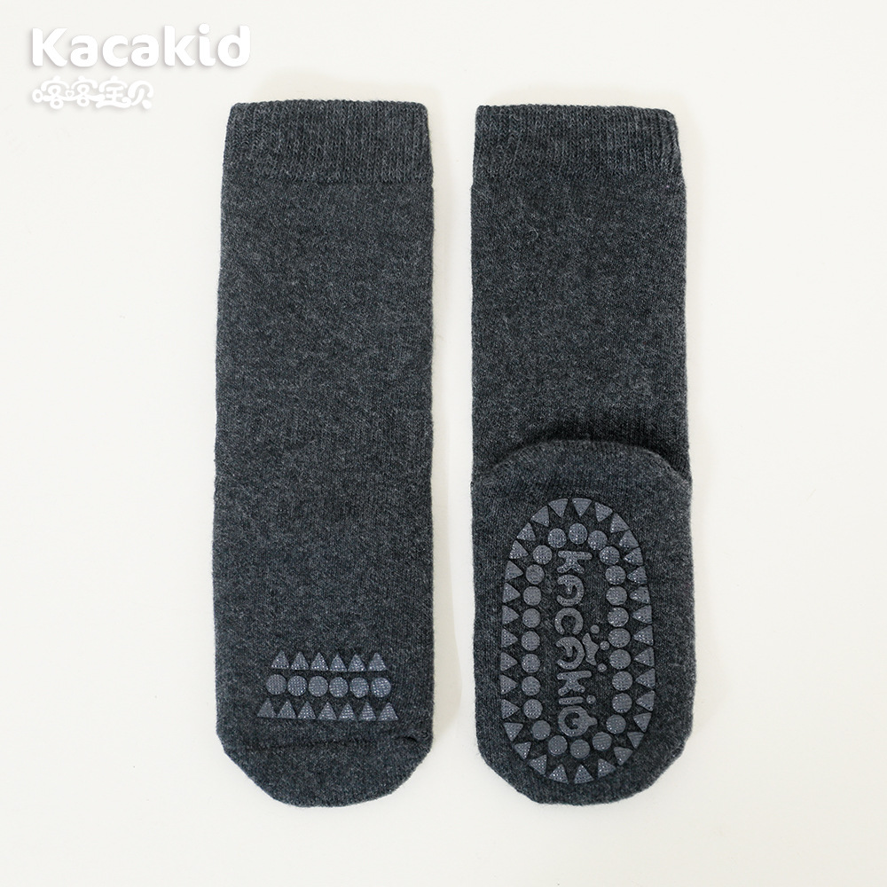 Picture of Baby boneless thickened terry socks for autumn and winter baby a pure girls' cotton children's indoor non-slip dispensing floor socks