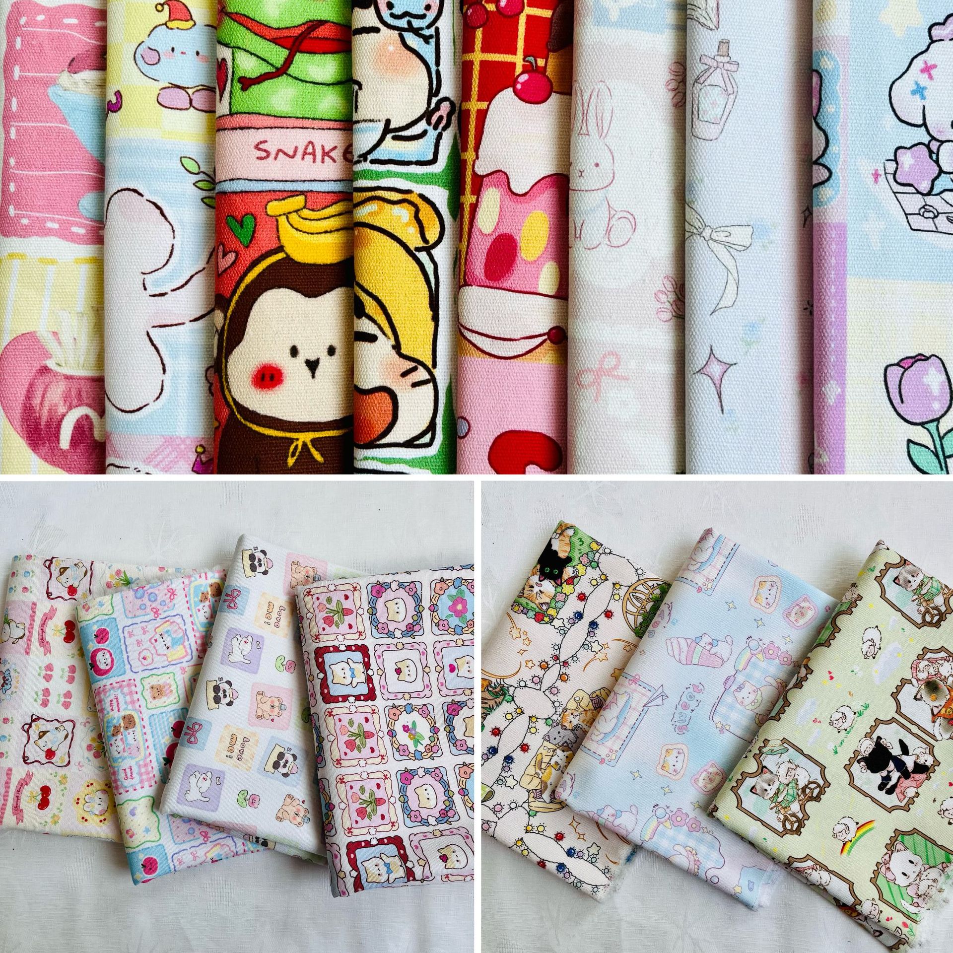Square Plaid Cotton Ba 'an Canvas 1.5 m Wide One m Price Bag Jacket Vest Handmade DIY Fabric