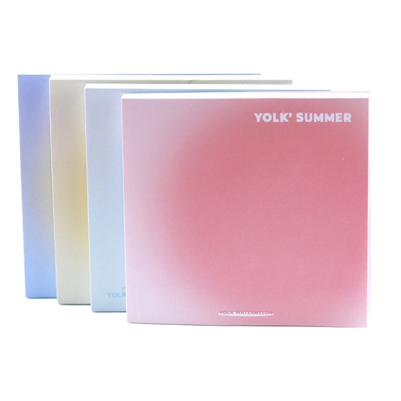 Ins style summer color egg yolk halo note sticker student hand account sticker simple gradient sticky note wholesale