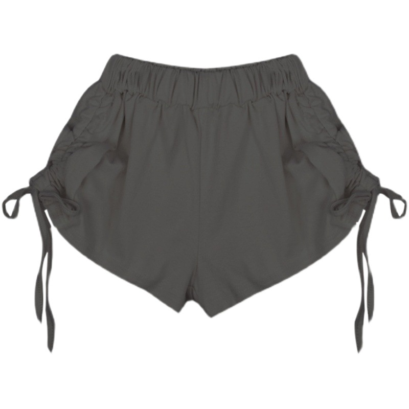 Summer High Waist Sports Pants Drawstring Casual Pants Sexy Hot Girl Shorts Design Sense A- Line Pants Wide Leg Pants Women's Clothing