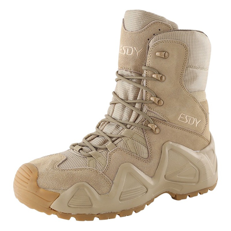 Esdy New High-Top Men's Outdoor Sports Shoes Mountaineering Hiking Outdoor Sports Shoes High-Top Boots C208