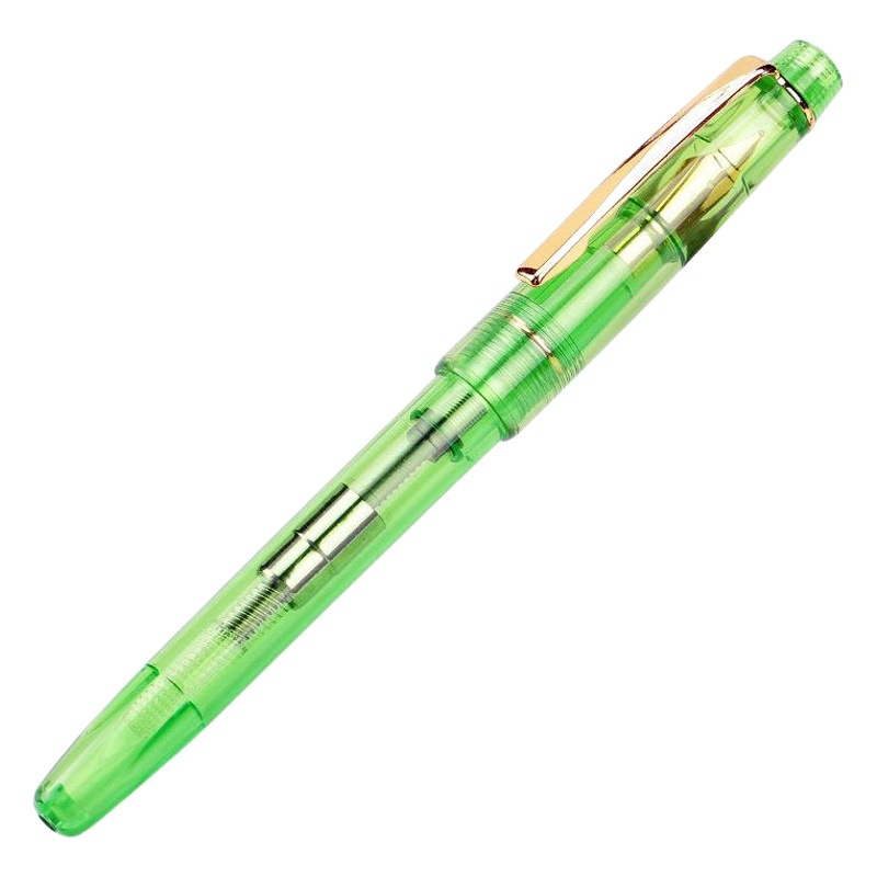 Factory supply plastic rod pen transparent fan color ink pen student calligraphy writing office writing pen lettering