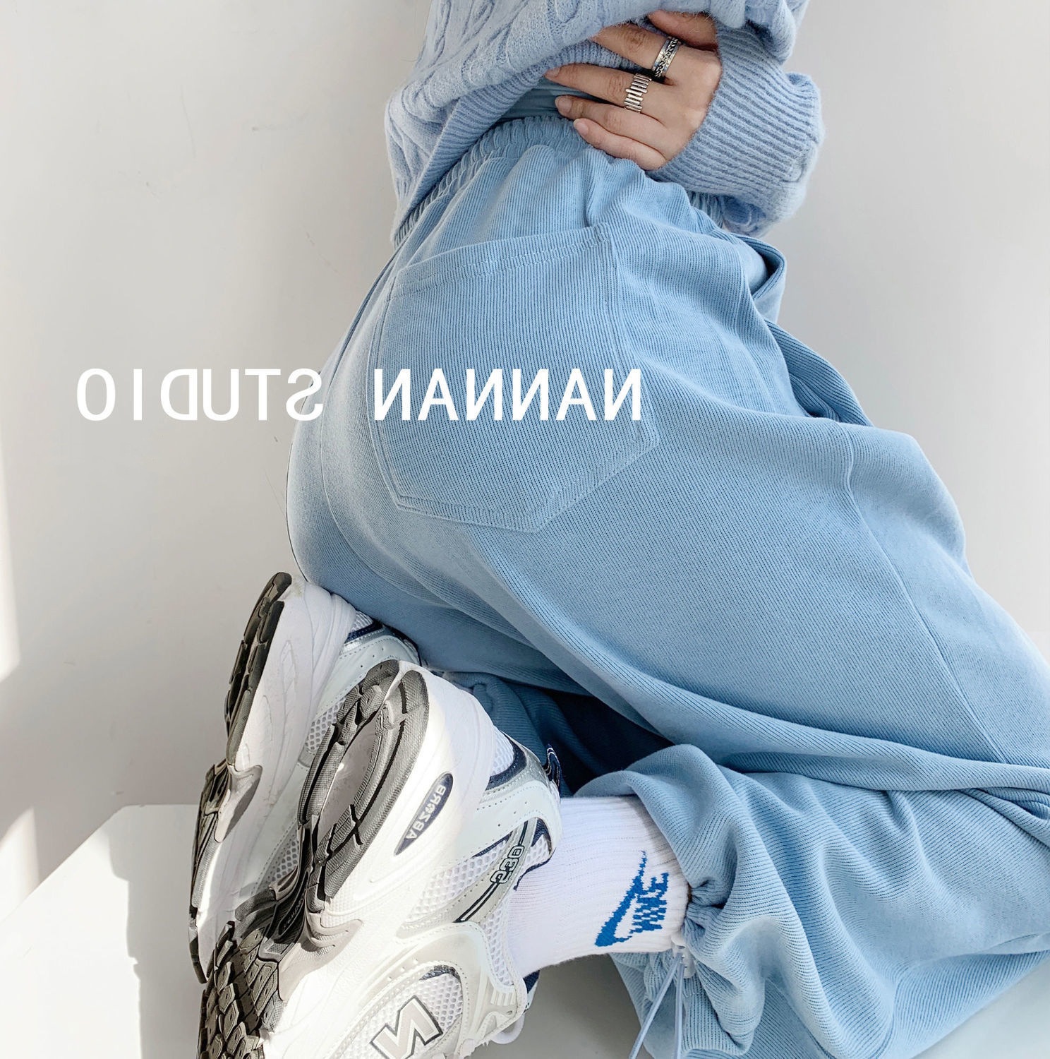 Sweatpants Women's Leg-Tie Sports Pants Women's 2024 Spring and Summer Thin Slim High Waist Loose Korean Style Casual Pants Trendy