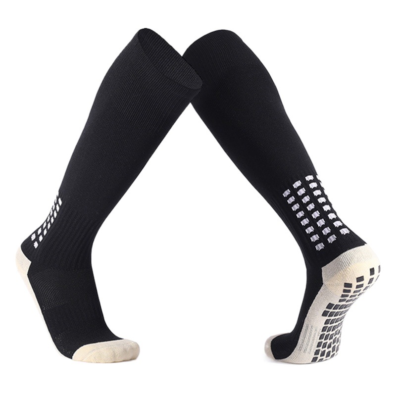 Elastic long football socks over the knee thickened dispensing non-slip towel white bottom sports socks