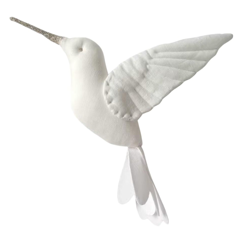 Original linen fabric hummingbird pendant children's room bedroom decoration pendant doll photography props