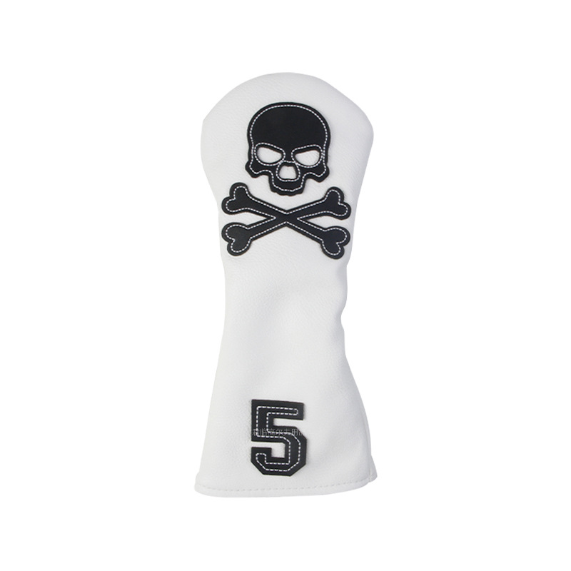 Picture of Golf patch skull full series club cover, waterproof fabric, plush inner pad for iron/wood/putter protective covers