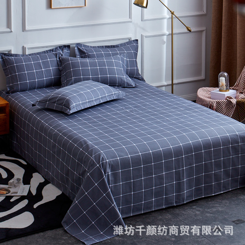 Picture of Factory Bed Sheets Thickened Scrub Bed Sheets Single Piece Student Dormitory Bed Sheets Scrub Bed Sheets for Single Bed
