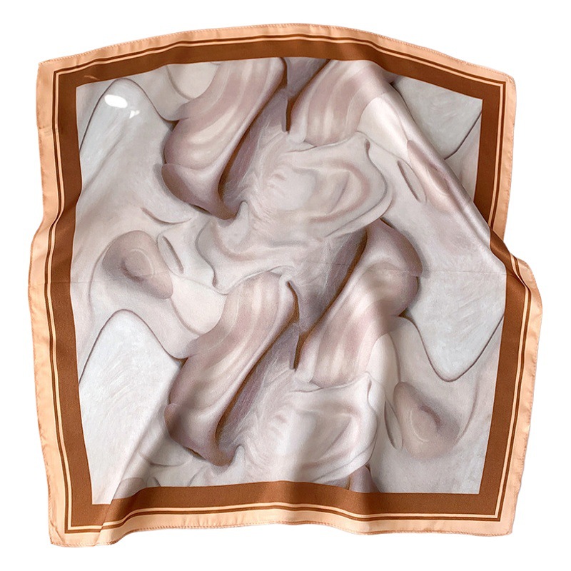 Picture of 2024 New Style Silk Scarves Women's Spring and Summer Fashion Printed 100 Mulberry Silk Small Square Scarf South Korea Ribbon Scarf