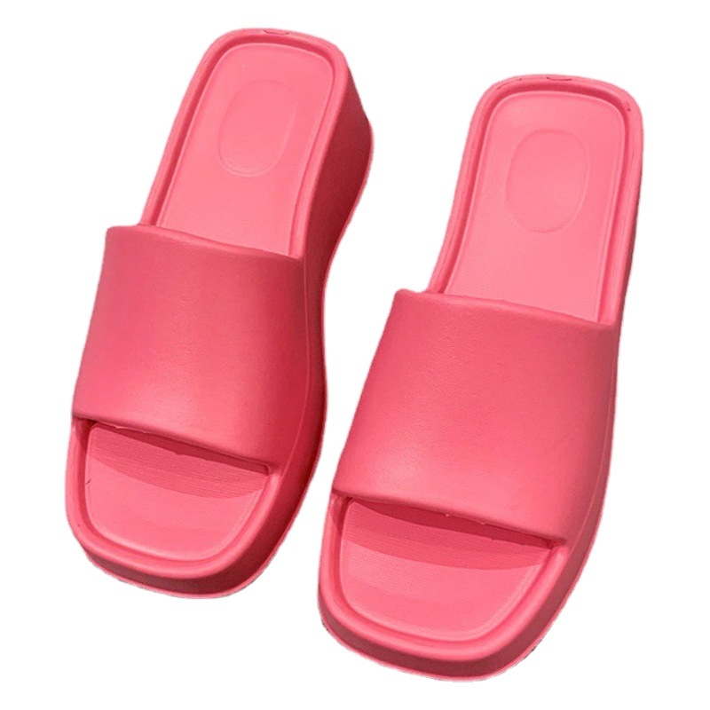 6cm Platform Slippers for Outer Wear EVA Korean Style Women's Shoes Cross-border Slip-on Wedge Sandals slippers