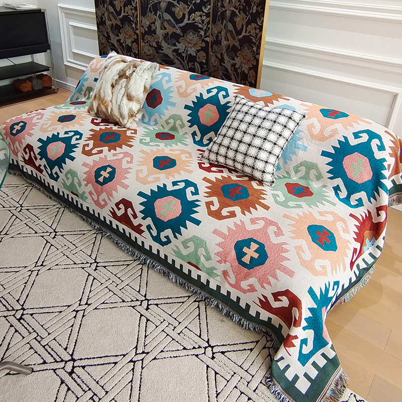 Picture of Nordic Ins Style Sofa Towel Full-cover Cloth One-piece Sofa Cushion Camping Blanket Full-cover Universal Cover Towel Sofa Cover