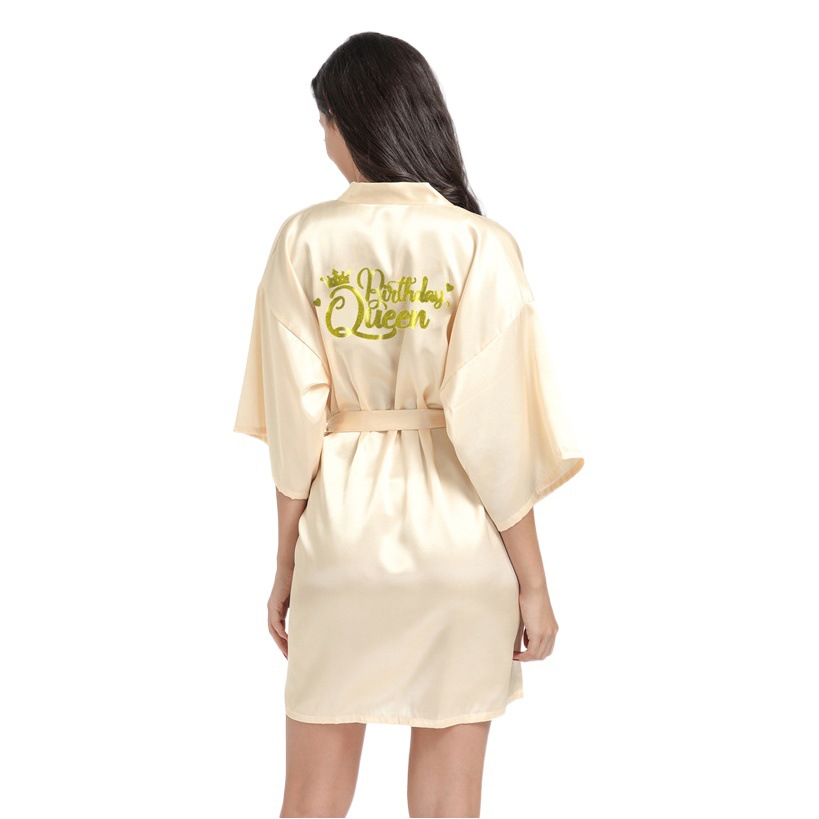 Gilded Birthday Queen Women's Short Dopamine Cardigan Gown Summer Thin Birthday Queen's Party Gown