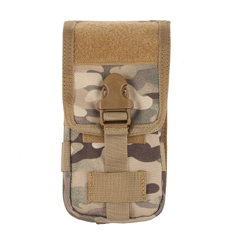 Picture of Outdoor Sports Double-Layer Mobile Phone Bag Card Holder Molle Accessory Hanging Bag Camouflage Multi-Functional Running Waist Bag