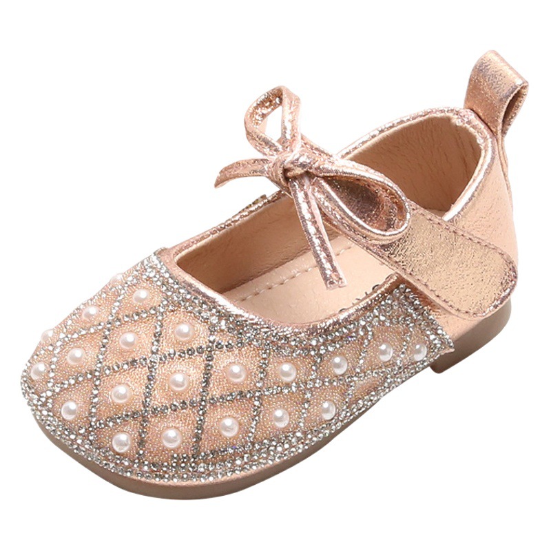 Maibu Bear Girls Shoes Princess Shoes One-year-old Baby Girl Spring and Summer New Small Leather Shoes Baby Toddler Shoes