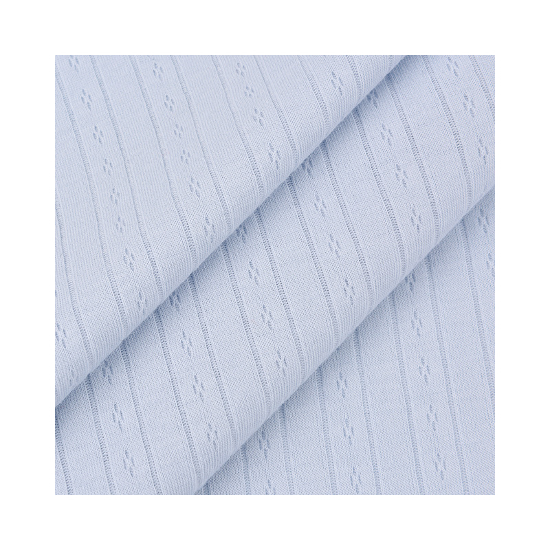 Picture of Cotton Double-sided Vertical Strip Jacquard Fabric Double-layer Silk-free Hollow Fabric Spring and Summer Baby Climbing Pajamas Fabric