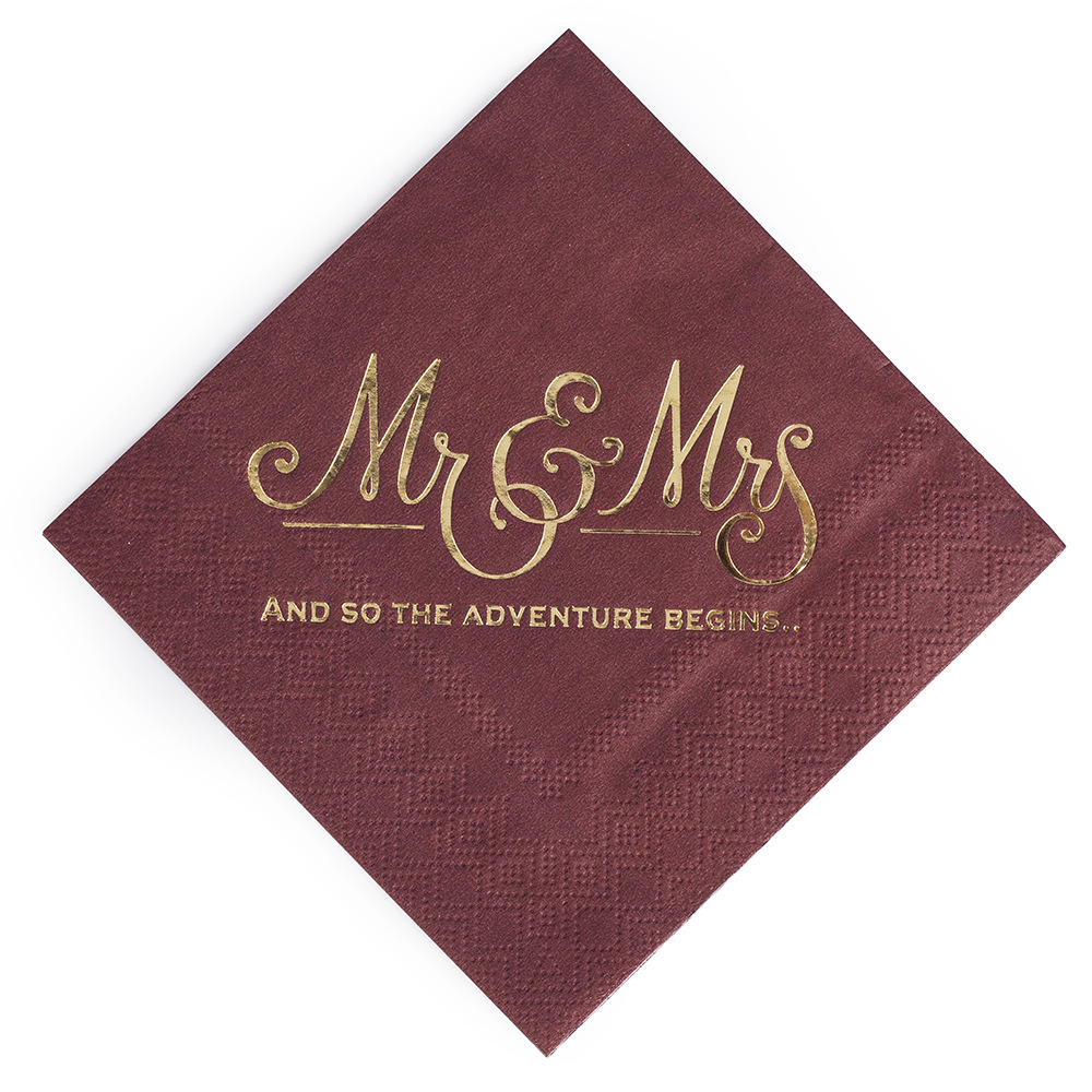 Picture of Cross-border New Hot Selling 100 Piapers Bronzing Disposable Napkins Birthday Party Tissue for Amazon