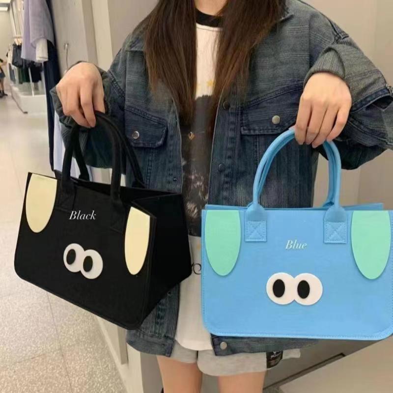 Student Lunch Box Felt Bag Handbag for Going Out Simple and Versatile Felt Tote Bag Supermarket Shopping Bag Large Capacity Bag